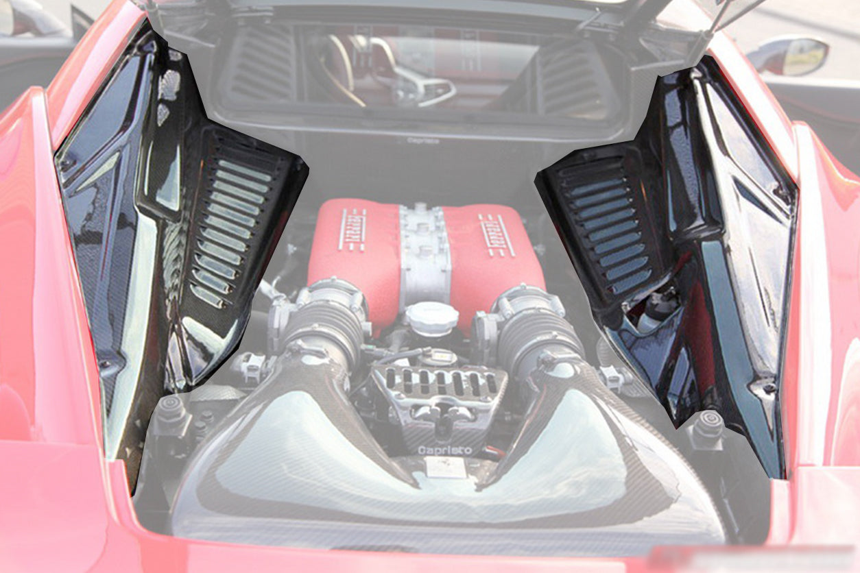 DarwinPRO 2010-2015 Ferrari 458 Italia | Speciale Dry Carbon Fiber Engine Bay Panels - FF Performance