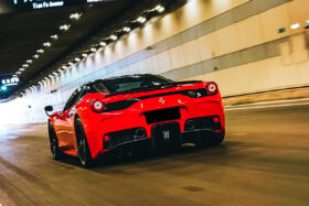 DarwinPro Aerodynamics DarwinPRO 458 Speciale Rear Bumper with Diffuser with Lights for Ferrari 458