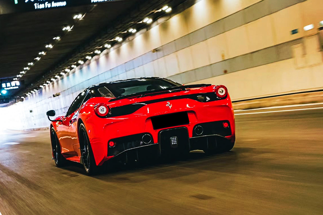 DarwinPRO 2013-2015 Ferrari 458 Speciale Rear Bumper with Diffuser with Lights - FF Performance