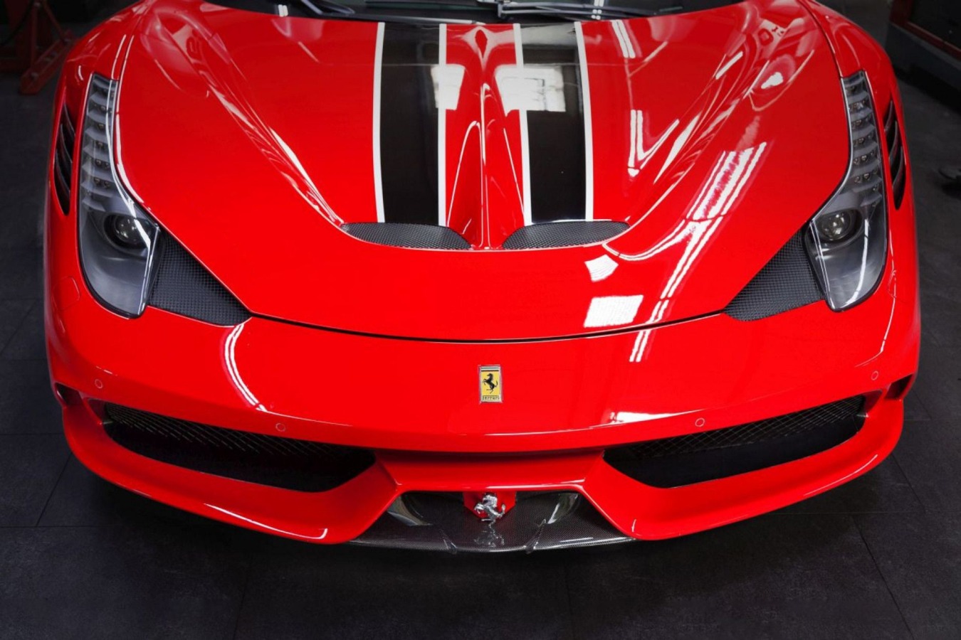DarwinPRO 2013-2015 Ferrari 458 Speciale Carbon Fiber Front Lip - FF Performance