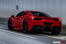 DarwinPro Aerodynamics DarwinPRO 458 Speciale Rear Bumper with Diffuser with Lights for Ferrari 458 - Image 5