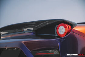 DarwinPRO 2010-2015 Ferrari 458 Spider BKSS Style Partial Carbon Fiber Rear Bumper And Fiber Trunk With Tail Light Cover - image 5