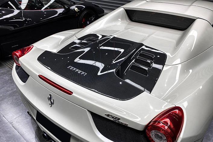 DarwinPRO 2011-2015 Ferrari 458 Spider Carbon Fiber Engine Hood Replacement - FF Performance