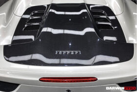 DarwinPro Aerodynamics DarwinPRO 458 Spider Carbon Fiber Engine Hood Replacement for Ferrari 458 - Image 5