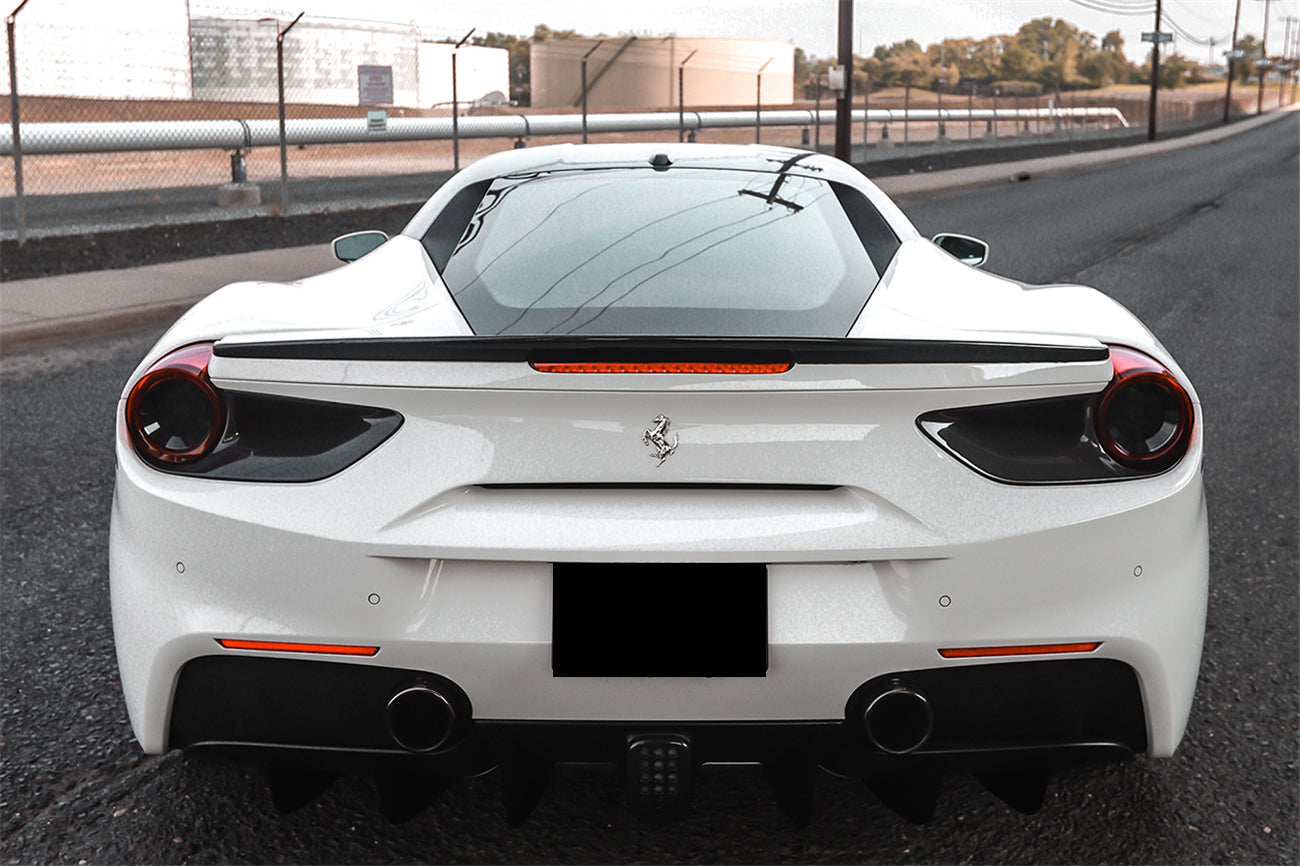DarwinPRO 2015-2020 Ferrari 488 GTB Spyder Dry Carbon Fiber Rear Light Satellite Covers - FF Performance