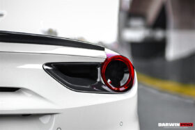 DarwinPro Aerodynamics DarwinPRO 488 GTB Spyder Dry Carbon Fiber Rear Light Satellite Covers for Ferrari 488 - Image 8