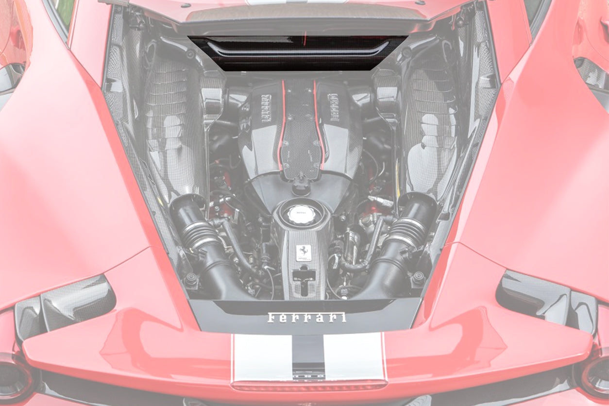 DarwinPRO 2015-2023 Ferrari Autoclave Carbon Fiber Firewall Cover | Engine Bay Trim panel Replacement | Fits 488, PISTA, F8 - FF Performance