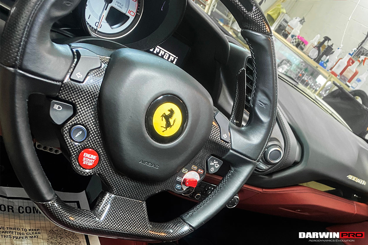 DarwinPro Aerodynamics DarwinPRO Autoclave Carbon Fiber Paddle Shifters DarwinPRO (OE) Fits F8, 488, Pista, 812, GTC4Lusso