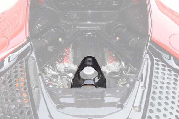 DarwinPRO 2020-UP Ferrari SF90 Stradale OE Style Autoclave Carbon Fiber Coolant Tank Cover Replacement