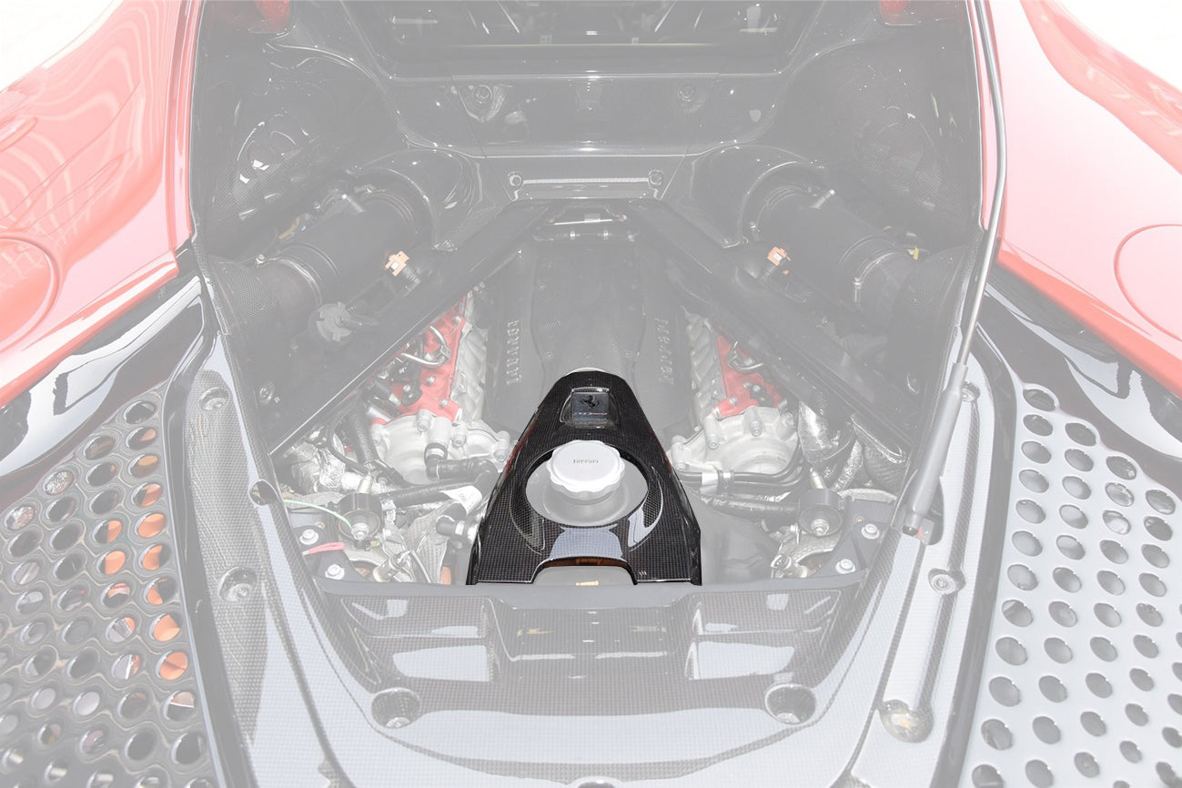 DarwinPRO 2020-UP Ferrari SF90 Stradale OE Style Autoclave Carbon Fiber Coolant Tank Cover Replacement - FF Performance