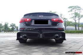 DarwinPRO 2014-2017 Infiniti Q50 Sedan EAU ROUGE Style Rear Bumper - image 9