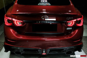 DarwinPRO 2014-2017 Infiniti Q50 Sedan EAU ROUGE Style Rear Bumper - image 5