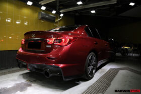 DarwinPRO 2014-2017 Infiniti Q50 Sedan EAU ROUGE Style Rear Bumper - image 6