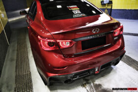 DarwinPRO 2014-2017 Infiniti Q50 Sedan EAU ROUGE Style Rear Bumper - image 7