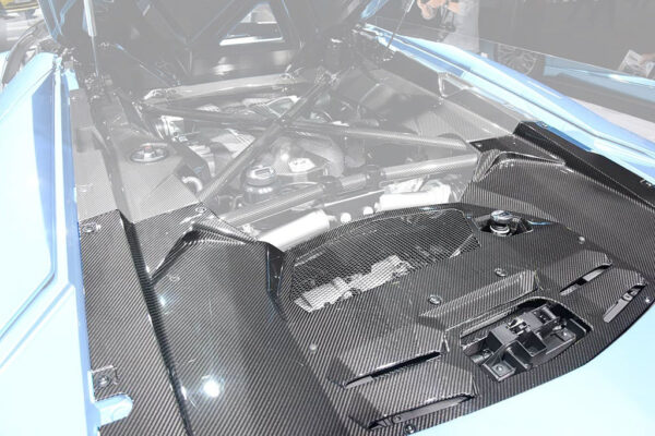 DarwinPRO 2011-2016 Lamborghini Aventador LP700 Coupe Carbon Fiber Engine Bay Trim Cover Rear Replacement