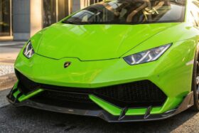 DarwinPRO 2015-2020 Lamborghini Huracan LP610 AO Style Carbon Fiber Front Lip - image 1