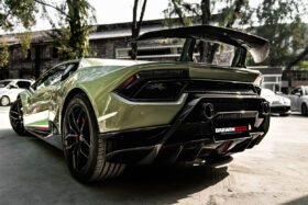 DarwinPRO 2017-2020 Lamborghini Huracan Performante Dry Carbon Rear Bumper Exhaust Grille - image 9