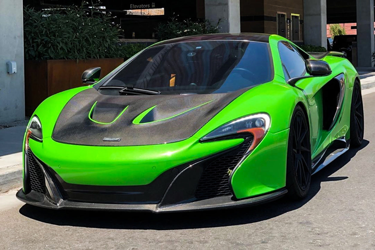 DarwinPro Aerodynamics DarwinPRO 650s Coupe and Spider Carbon Fiber Front Bumper Lower Section DarwinRPO (OEM) for McLaren