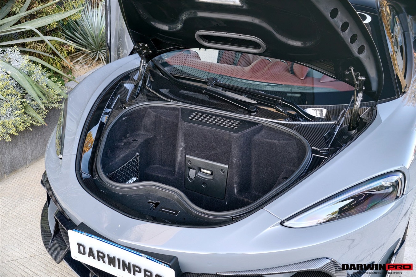 DarwinPro Aerodynamics DarwinPRO GT OEM Style Autoclave Carbon Fiber Front Trunk Opening Surround Trim Set Fits GT, GTS -