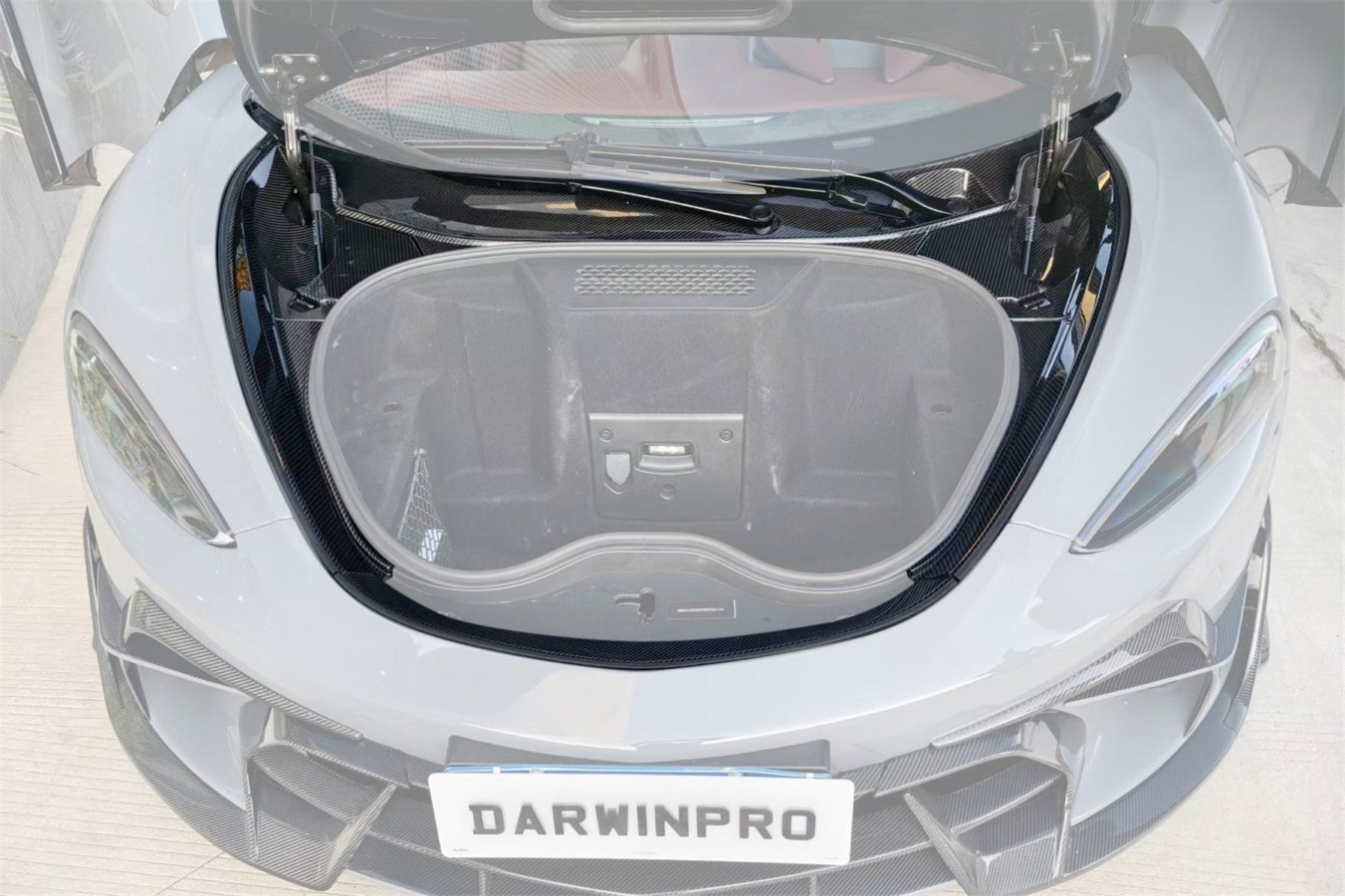 DarwinPro Aerodynamics DarwinPRO GT OEM Style Autoclave Carbon Fiber Front Trunk Opening Surround Trim Set Fits GT, GTS