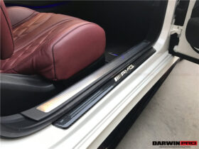 DarwinPRO 2014-2021 Mercedes Benz C217 S63 S65 AMG Coupe Autoclave Carbon Fiber Door Sills Steps Cover - image 9