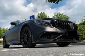 DarwinPRO 2014-2017 Mercedes Benz C217 S63 S65 AMG Coupe Carbon Fiber Front Bumper Center Trim - image 7