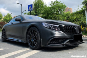 DarwinPRO 2014-2017 Mercedes Benz C217 S63 S65 AMG Coupe Carbon Fiber Front Bumper Lip - image 8