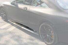DarwinPRO 2014-2021 Mercedes Benz C217 S63 S65 AMG Coupe Carbon Fiber Side Skirts Extension - image 1