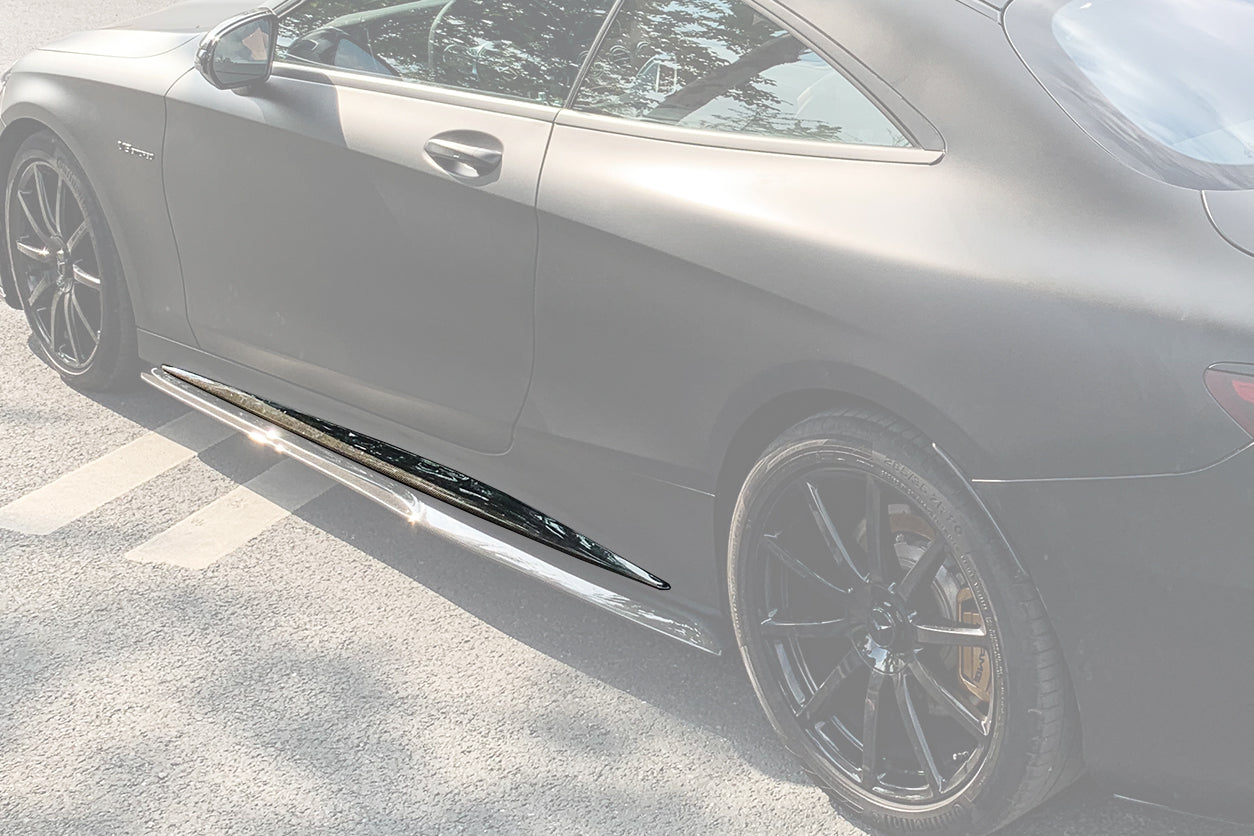DarwinPRO 2014-2021 Mercedes Benz C217 S63 S65 AMG Coupe Carbon Fiber Side Skirts Extension