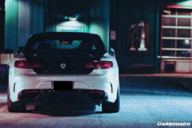 DarwinPRO 2014-2021 Mercedes Benz C217 S63 S65 AMG Coupe Carbon Fiber Rear Bumper Caps - image 3