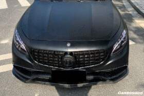 DarwinPRO 2014-2017 Mercedes Benz C217 S63 S65 AMG Coupe Carbon Fiber Front Bumper Lip - image 5