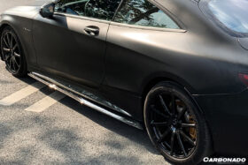 DarwinPRO 2014-2021 Mercedes Benz C217 S63 S65 AMG Coupe Carbon Fiber Side Skirts Extension - image 5
