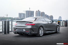 DarwinPRO 2014-2021 Mercedes Benz C217 S63 & S65 AMG Coupe BKSS Style Carbon Fiber Rear Diffuser - image 9