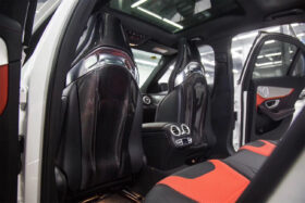 DarwinPRO 2015-2018 Mercedes Benz C63 S CLA45 AMG Sedan Carbon Fiber Seat-back Cover - image 3