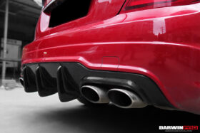 DarwinPRO 2012-2014 Mercedes Benz W204 C Class & C63 AMG Carbon Fiber Rear Lip Diffuser - image 2