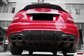 DarwinPRO 2012-2014 Mercedes Benz W204 C Class & C63 AMG Carbon Fiber Rear Lip Diffuser - image 3