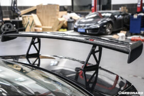 DarwinPRO Mercedes Benz W204 C Class  C63 AMG Sedan BKSS Style Carbon Fiber Trunk Spoiler - image 4