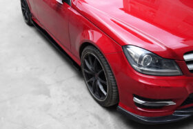 DarwinPRO 2012-2014 Mercedes Benz W204 C Class Coupe DP Style Carbon Fiber Side Skirts Under Board - image 2