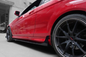 DarwinPRO 2012-2014 Mercedes Benz W204 C Class Coupe DP Style Carbon Fiber Side Skirts Under Board - image 4