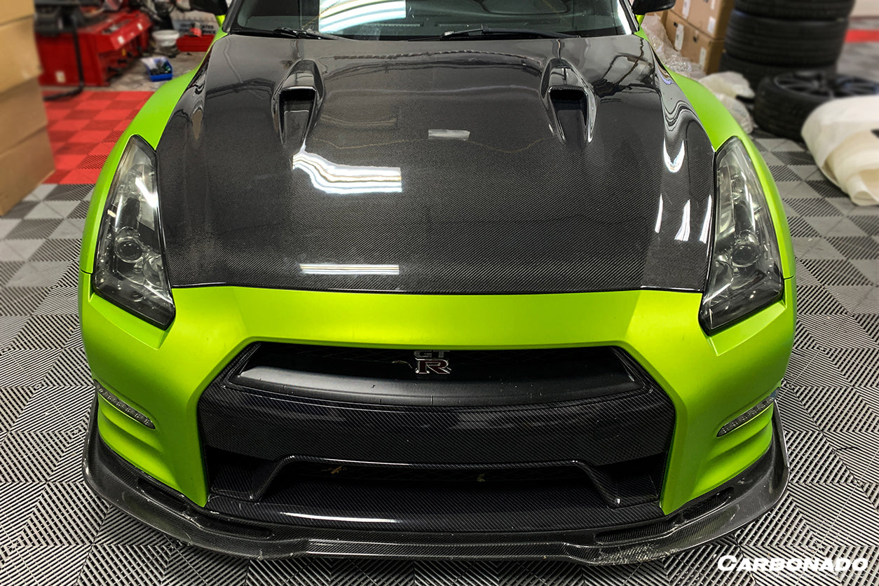 DarwinPro Aerodynamics DarwinPRO GTR R35 CBA DBA BSE Style Carbon Fiber Hood - Image 2