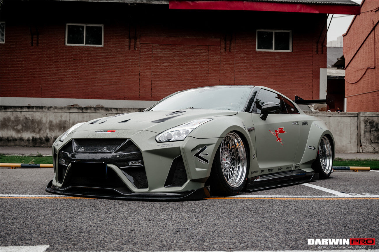 DarwinPro Aerodynamics DarwinPRO GTR R35 CBA DBA EBA BKSSII Style Partial Carbon Fiber Full Wide Body Kit - Image 2