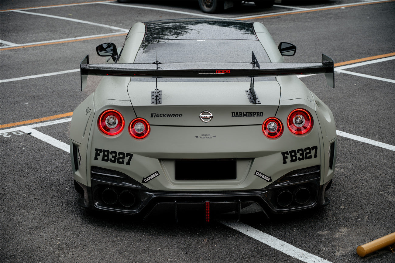 DarwinPRO 2008-2023 Nissan GTR R35 CBA DBA EBA BKSSII Style Rear Bumper with Diffuser Undertray And LED Light