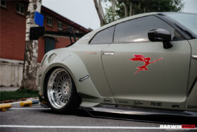 DarwinPro Aerodynamics DarwinPRO GTR R35 CBA DBA EBA BKSSII Style Partial Carbon Fiber Full Wide Body Kit - Image 8