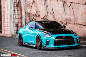 DarwinPRO 2017-2023 Nissan GTR R35 EBA BKSS Style Carbon Fiber Front Lip - image 6