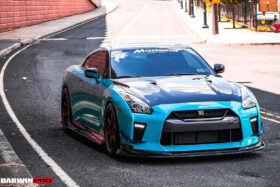 DarwinPRO 2017-2023 Nissan GTR R35 EBA BKSS Style Carbon Fiber Front Lip - image 8