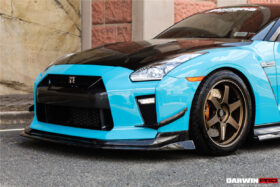 DarwinPRO 2017-2023 Nissan GTR R35 EBA BKSS Style Carbon Fiber Front Lip - image 9
