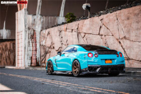 DarwinPRO 2017-2023 Nissan GTR R35 EBA BKSS Style Carbon Fiber Rear Diffuser - image 9