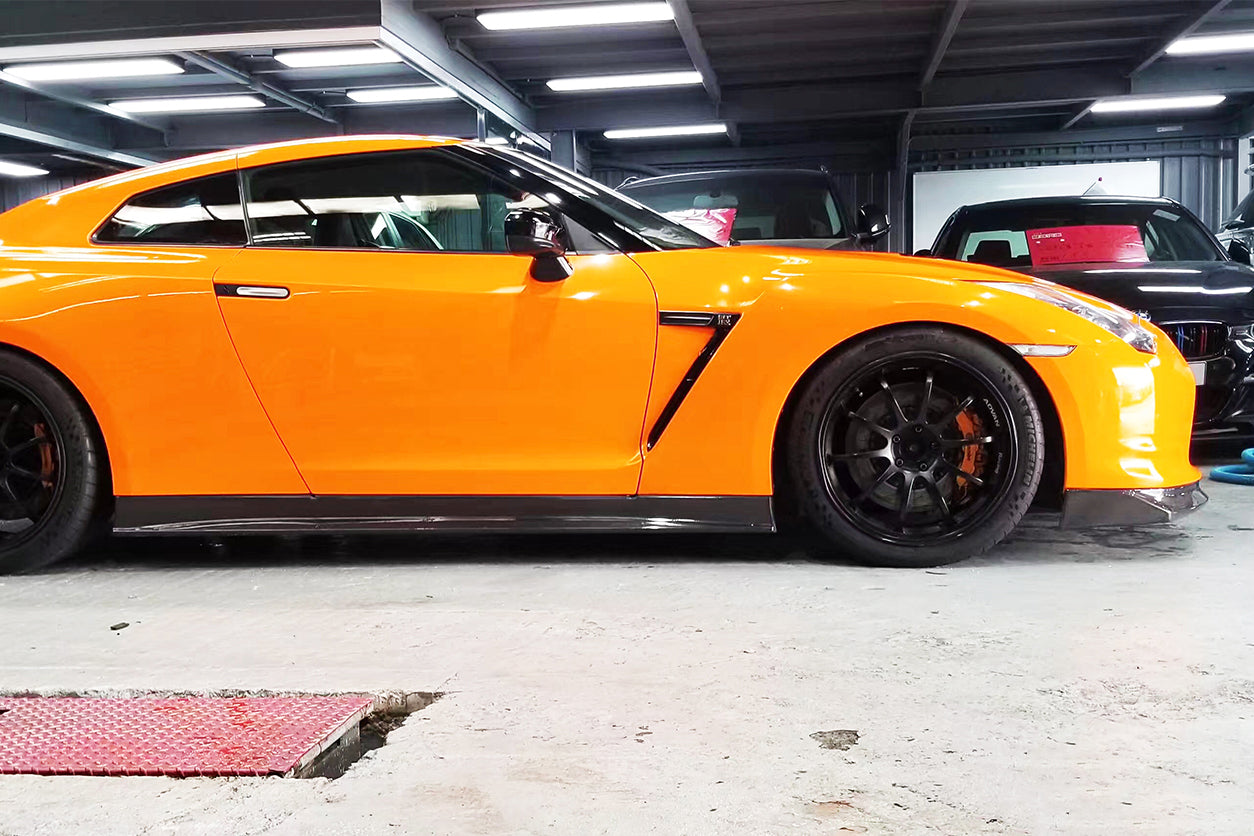 DarwinPRO 2008-2023 Nissan GTR R35 CBA DBA ZEL Style Carbon Fiber Side Skirts