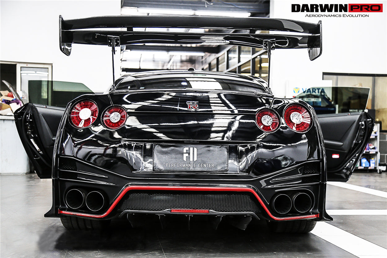 DarwinPro Aerodynamics DarwinPRO GTR R35 DBA EBA BKSS Style Carbon Fiber Rear Diffuser Canards - Image 2