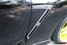 DarwinPro Aerodynamics DarwinPRO GTR R35 DBA EBA Carbon Fiber Fender Logo Cover - Image 5